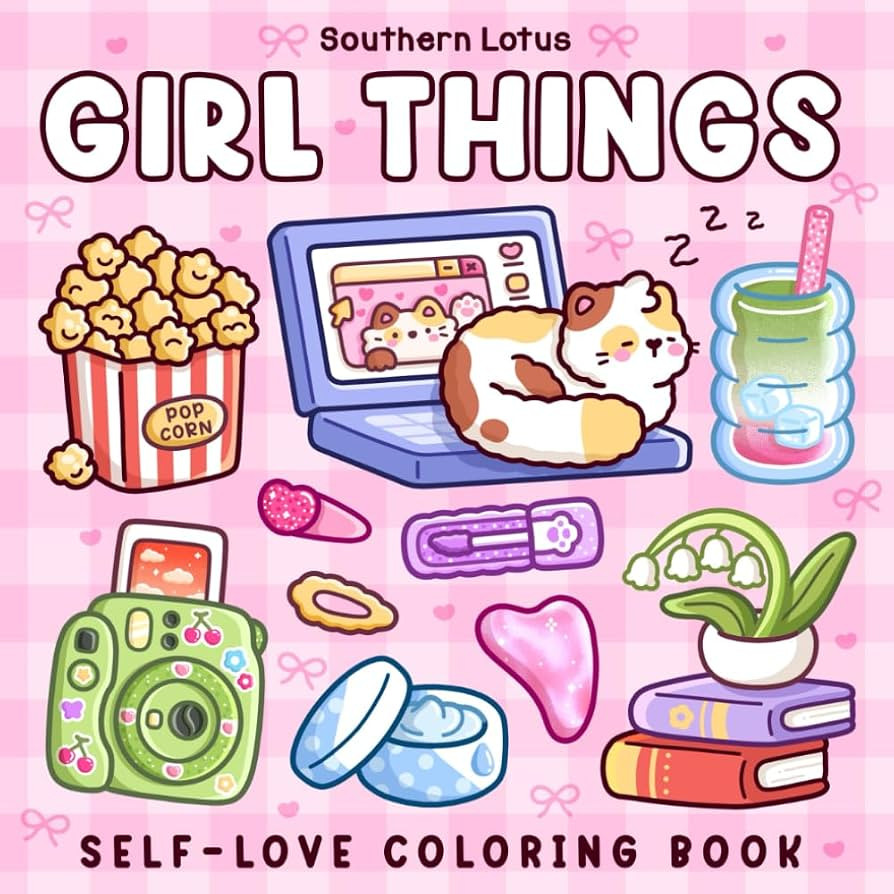 Girl Things: Coloring Book for Adults and Teens Featuring Cozy Daily Moments, Cute Stuff, and Sel... | Amazon (US)