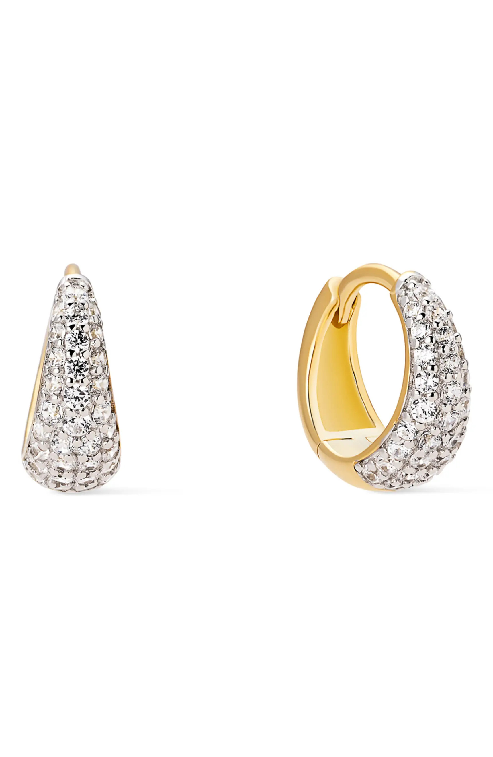 Nate Pavé Huggie Hoop Earrings | Nordstrom