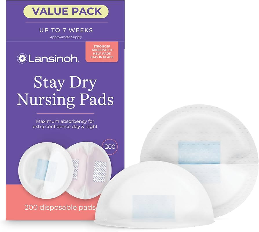 Lansinoh Stay Dry Disposable Nursing Pads, Soft and Super Absorbent Breast Pads, Breastfeeding Es... | Amazon (US)