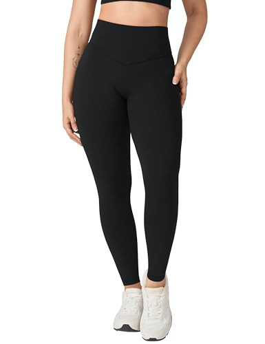 UNISSU Hugcurve No Front Seam Full Length High Waisted Workout Leggings for Women Buttery Yoga Pants Athletic Tights - 28'' Black Small | Amazon (US)