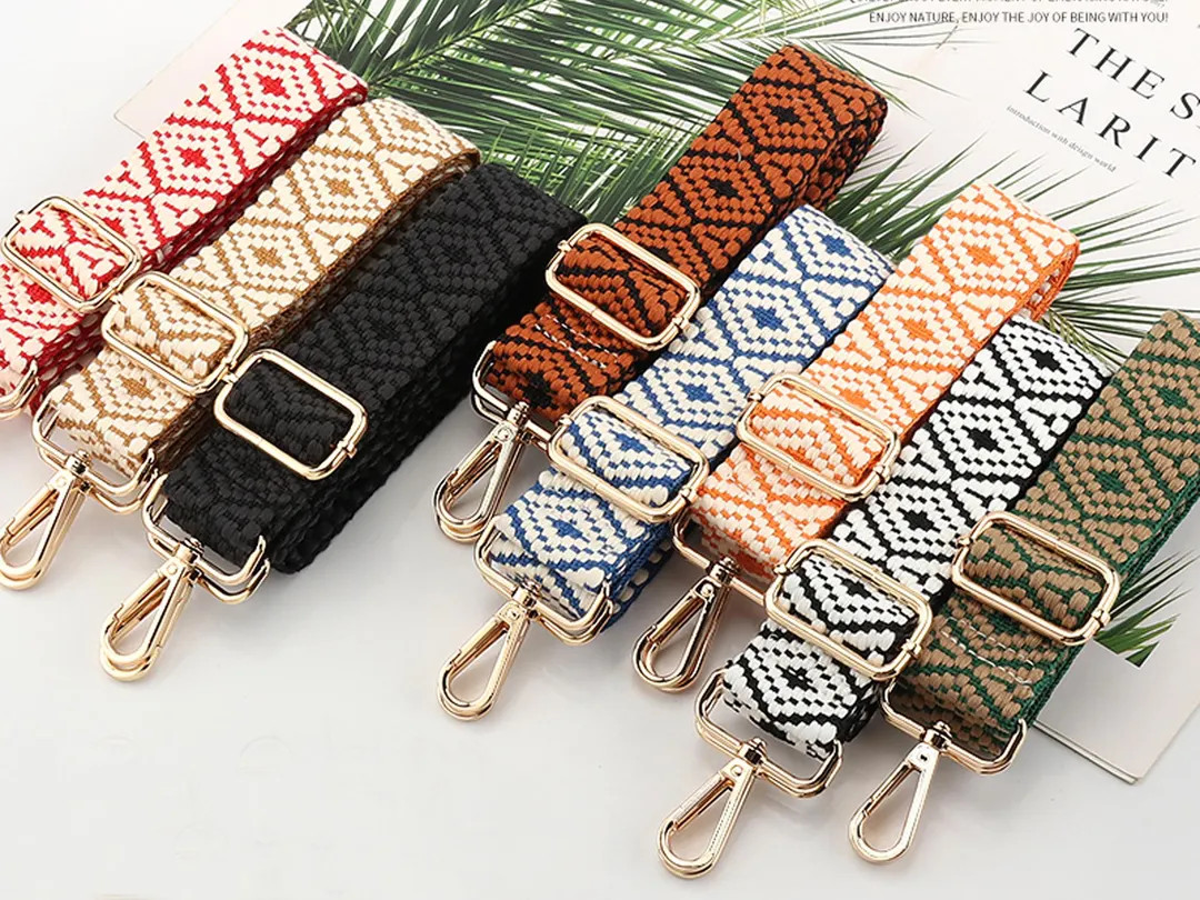 3.8cm Jacquard Geometric Strap, Purse Straps, Adjustable Crossbody Bag Straps, Replaceable Should... | Etsy (US)