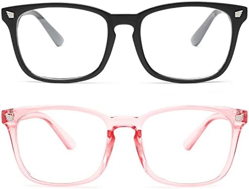 livho 2 Pack Blue Light Blocking Glasses, Computer Reading/Gaming/TV/Phones Glasses for Women Men... | Amazon (US)