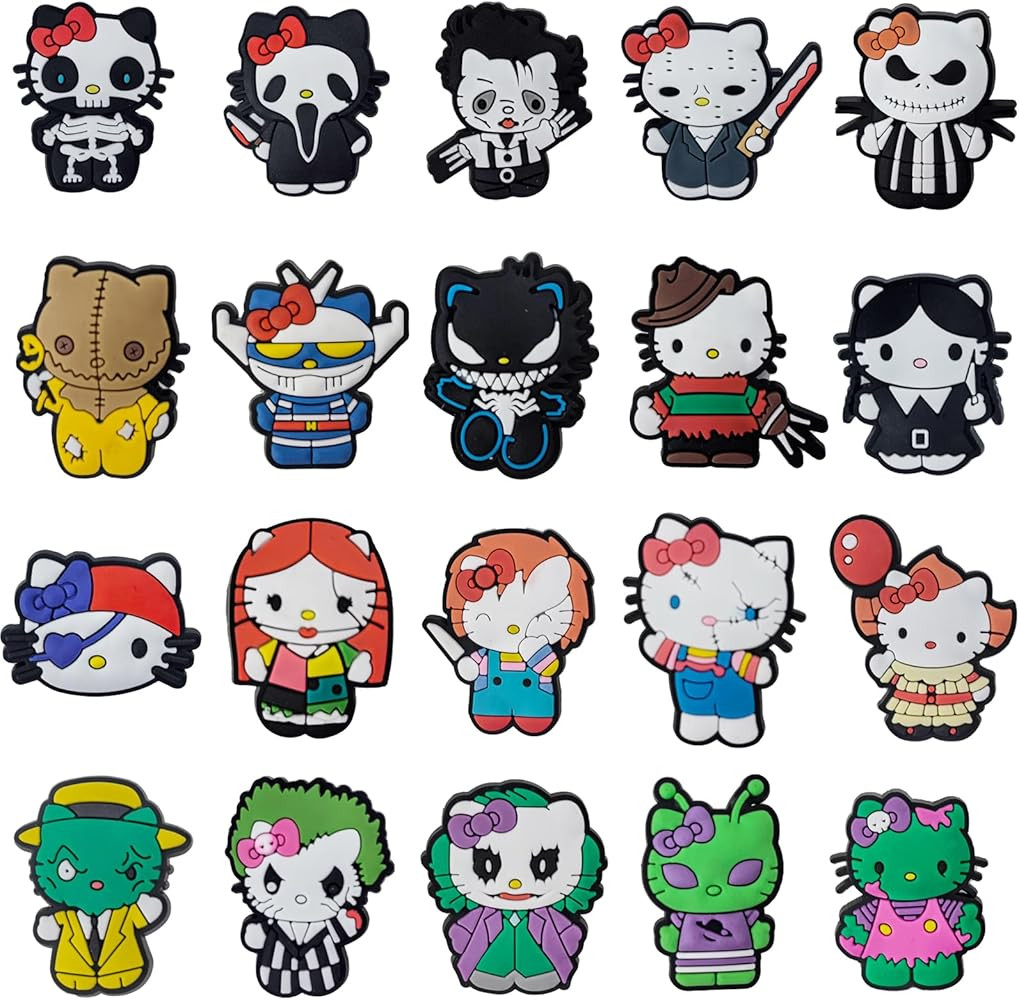 20,30 Pcs New Cute Kitty Shoe Charms for Girls, Cartoon Kawaii Girly Charms Pack Accessories for ... | Amazon (US)