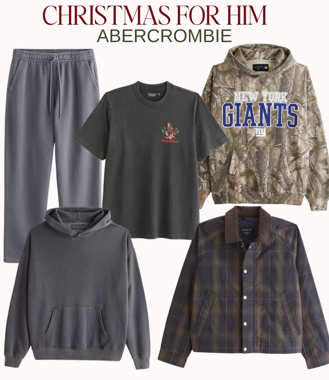 Gift ideas for him🧔🏻‍♂️🏈🎁

#giftideas #giftguide #christmas #abercrombie #sweatpants #hoodie #sweatshirt #loungewear #football #nfl #graphictee #jacket #coat #mensjacket #winteroutfit #giftsforhim

#LTKGiftGuide #LTKMens #LTKCyberWeek