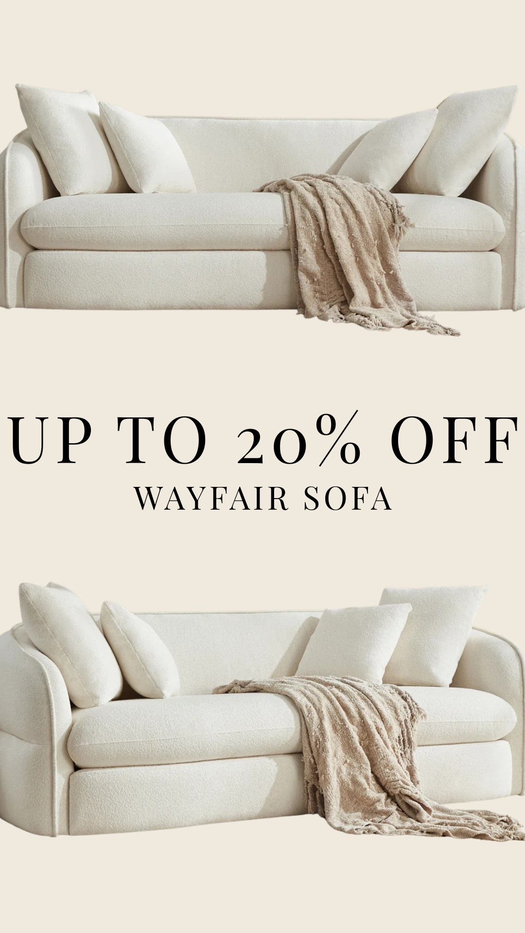 Up to 20% off this gorgeous sofa for limited time only!

furniture, home decor, interior design #Wayfair 

 #LTKHome #LTKSaleAlert