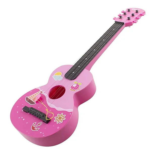 Toy Guitar 6 Metal String Acoustic Kids 26” Ukulele With Guitar Pick Rock Star Musical Instrume... | Walmart (US)