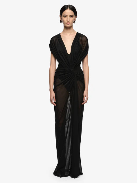 LEIA DRAPE MAXI DRESS - BLACK | Bec & Bridge (Global)