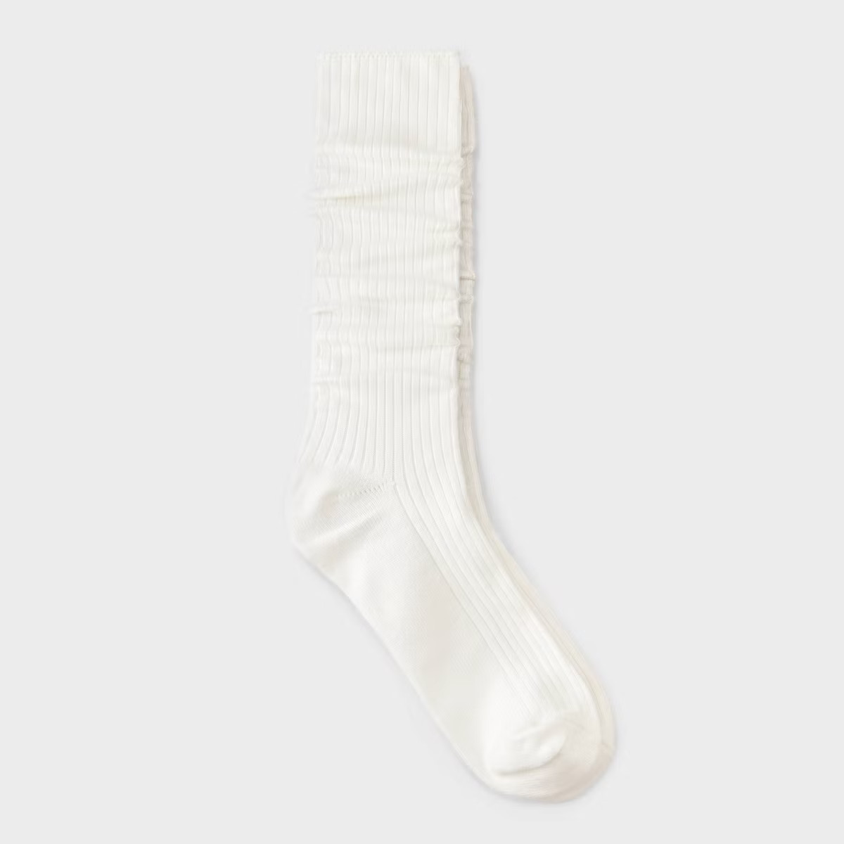 Women's Ribbed Super Soft Slouch Crew Boot Socks - Auden™ Ivory 4-10 | Target