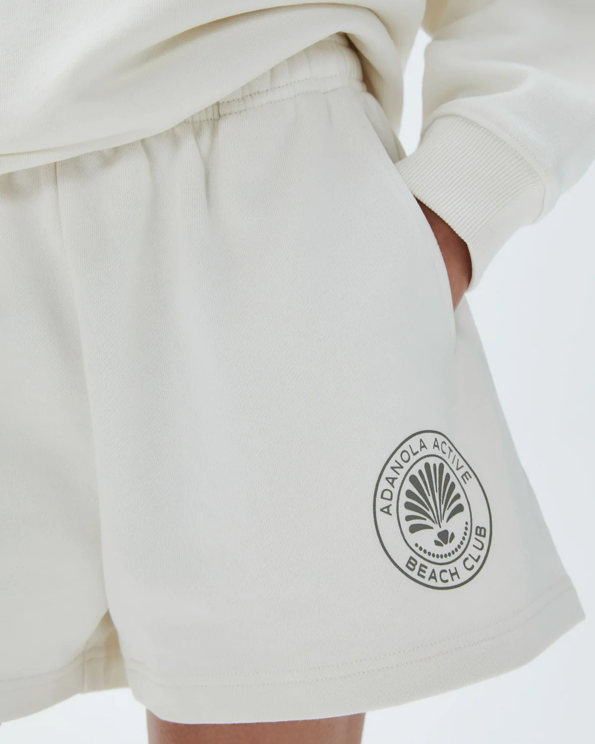 Vacation Sweat Shorts - Marshmallow White | Adanola UK