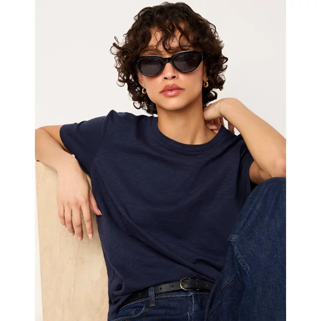 The Perfect Organic Cotton Slub Crew Neck T-Shirt | Tops & T-Shirts... | The White Company UK & ROW