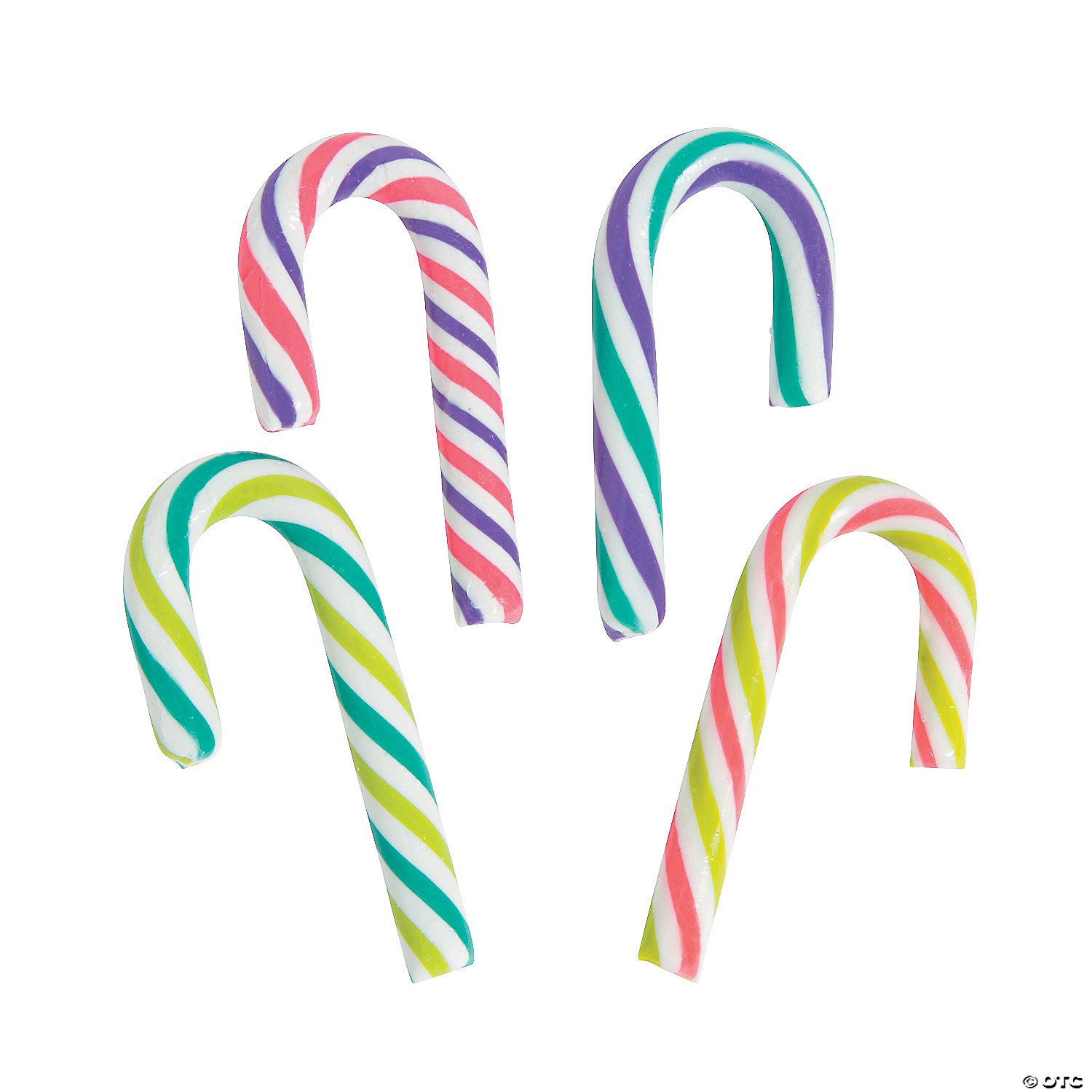 Holiday Brights Mini Candy Canes - 100 Pc. | Oriental Trading Company