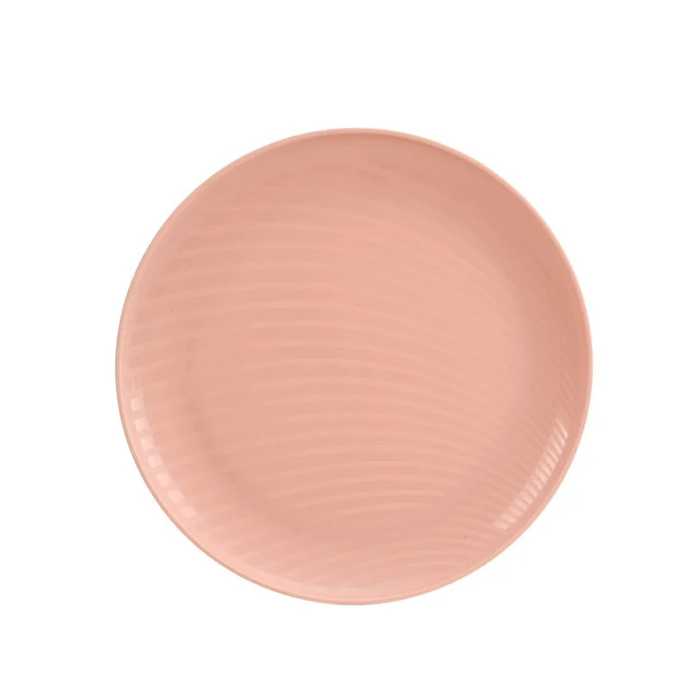 Mainstays - Pink Round Plastic Plate, Swirl Etched 10.5 inch | Walmart (US)