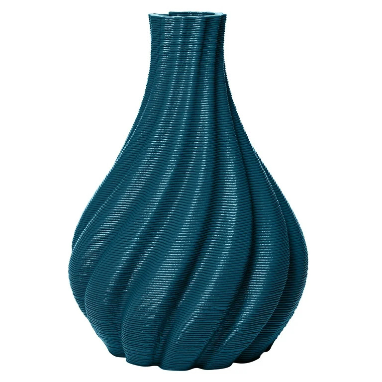 Temi Coker for Walmart 3D Printed Decorative Vase, 12.5", Blue | Walmart (US)