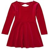 The Children's Place Girls' Velour Bow Back Dress Classicred XL (14) | Amazon (US)