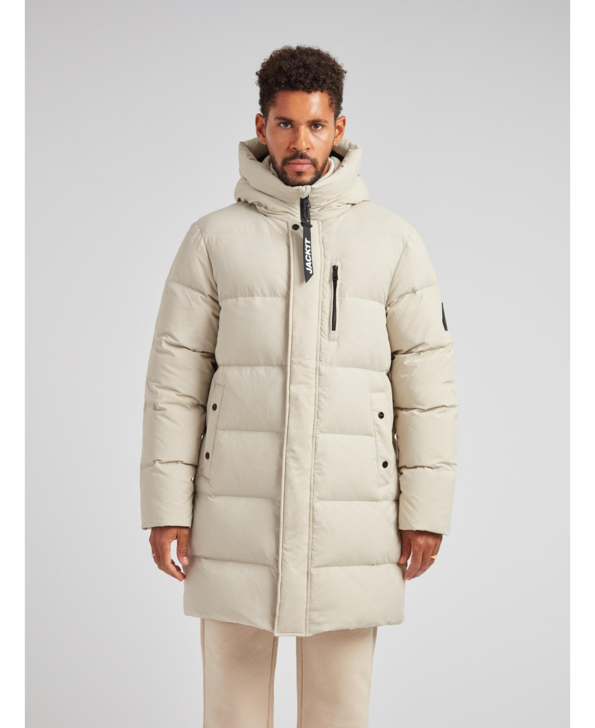 JACK1T Men's Nomad Long Sleeve Parka Jacket - Stone | Macy's