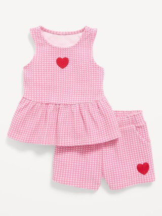 Sleeveless Peplum Top and Shorts Set for Toddler Girls | Old Navy (US)