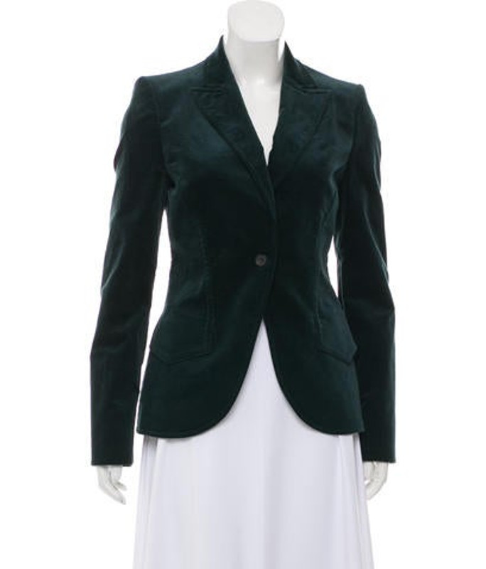 Gucci Velvet Peak-Lapel Blazer green Gucci Velvet Peak-Lapel Blazer | The RealReal
