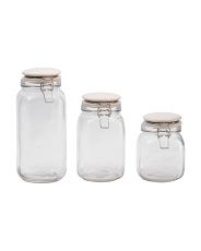 3pc Ceramic Lid Canister Set | TJ Maxx