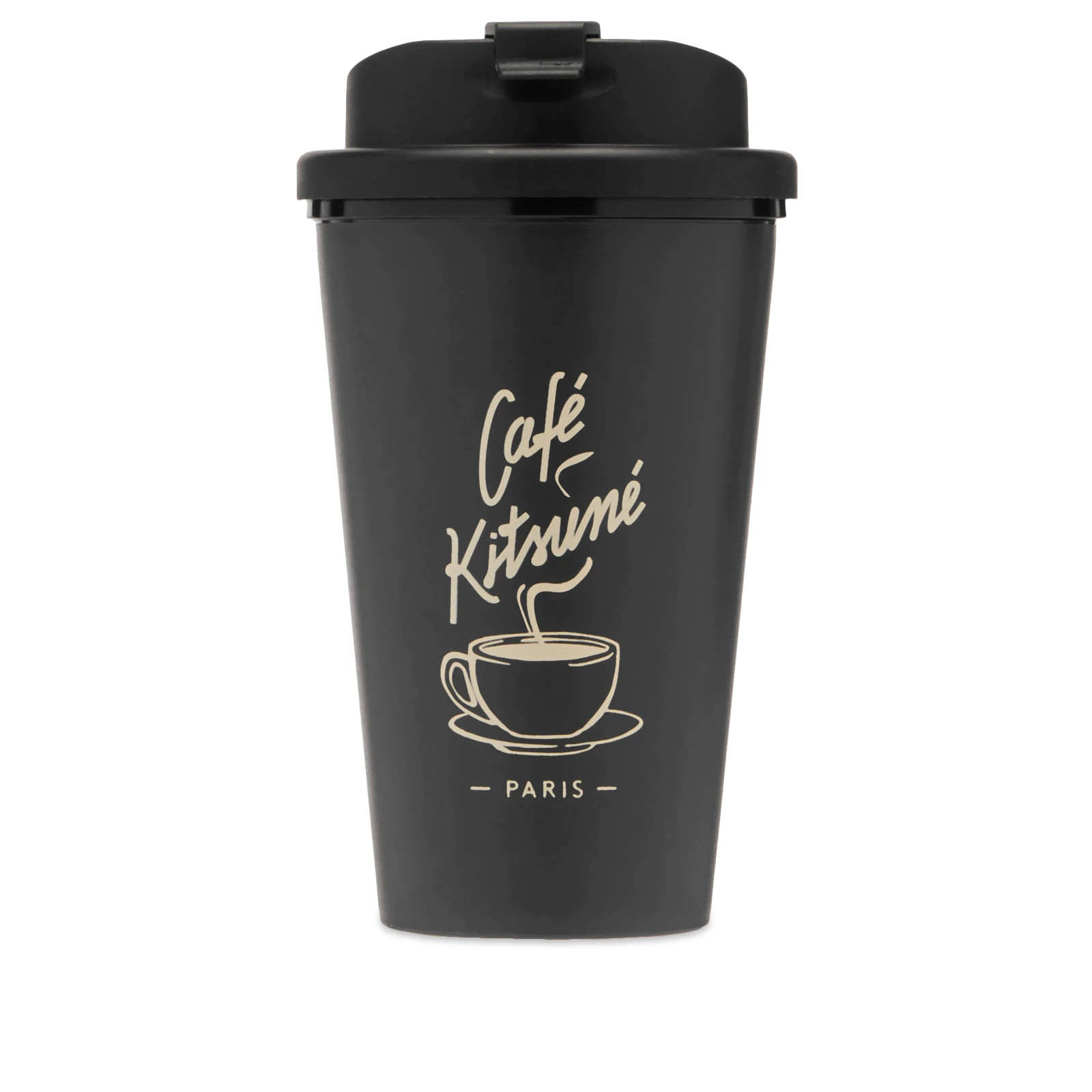 Maison Kitsuné Men's Café Kitsuné Coffee Cup Tumbler in Anthracite | END. Clothing