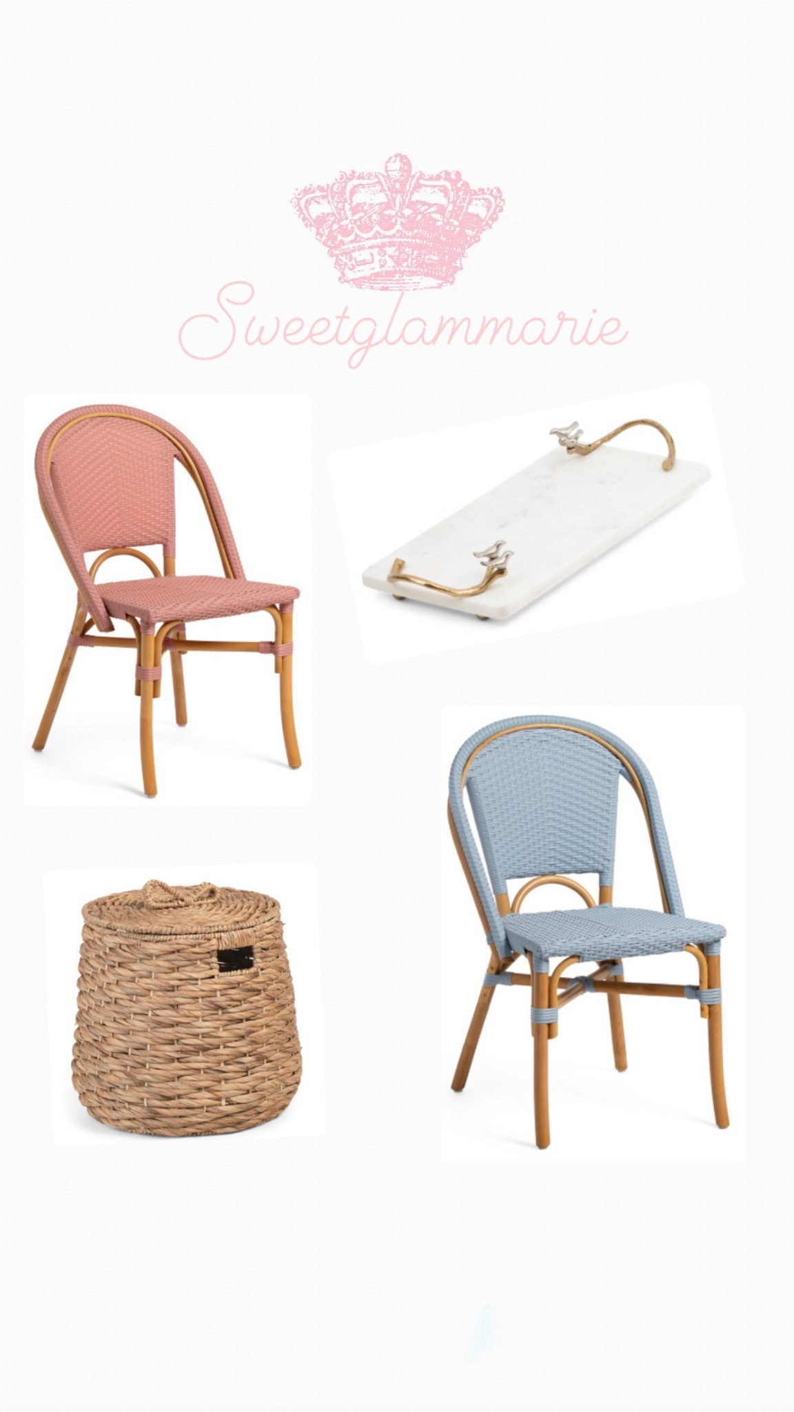 The Perfect Bistró Chairs for your indoor patio, This marble tray has birds on each handle so pretty 

#LTKParties #LTKHome #LTKFamily