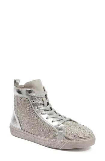 NINETY UNION Foxy High Top Sneaker in Silver at Nordstrom Rack, Size 5 | Nordstrom Rack