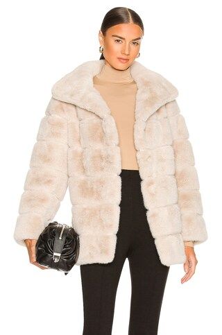 Generation Love Odile Faux Fur Coat in Stone from Revolve.com | Revolve Clothing (Global)