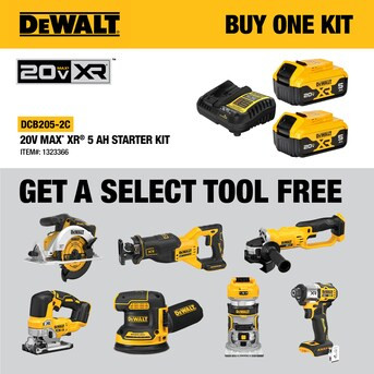 DEWALT 20-V 2-Pack 5 Amp-Hour; 5 Amp-Hour Lithium-ion Battery and Charger (Charger Included) | Lowe's