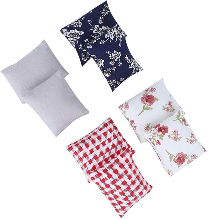 Dollhouse Pillow, 8pcs 1:12 Dollhouse Miniature Simulated Pillow Cushions Furniture Model Toy Acc... | Amazon (US)