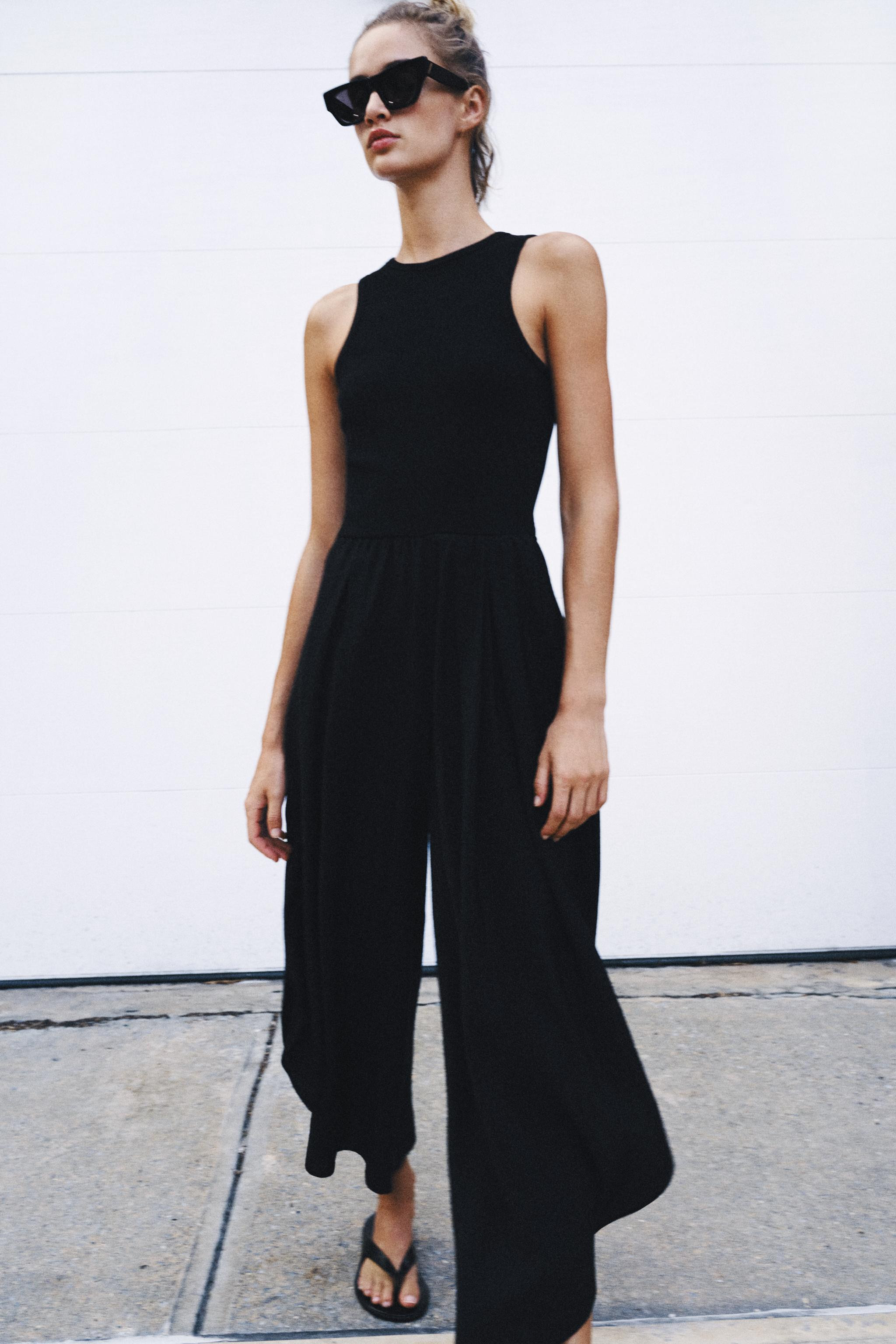 COMBINED WIDE-LEG JUMPSUIT | Zara US