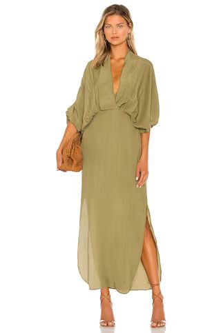 SWF Plunge Dress in Amazon Green from Revolve.com | Revolve Clothing (Global)