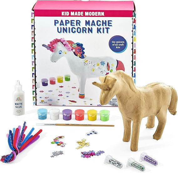 Kid Made Modern Paper Mache Unicorn Kit - Kids Art Project, Ages 6 and Up | Amazon (US)