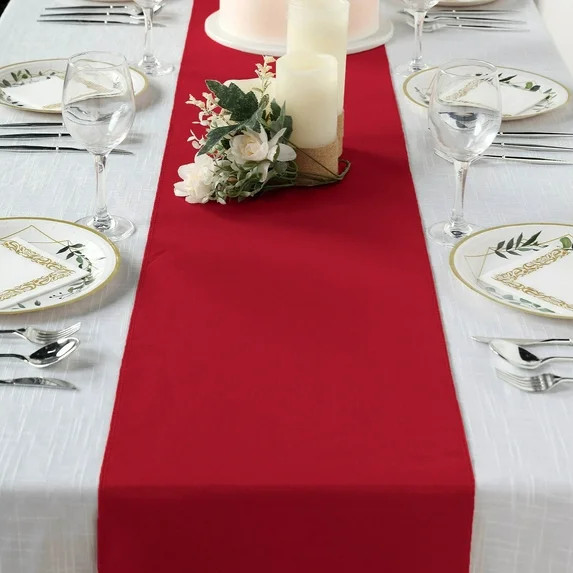 BalsaCircle 12" x 108" Polyester Table Top Runner Wine | Walmart (US)