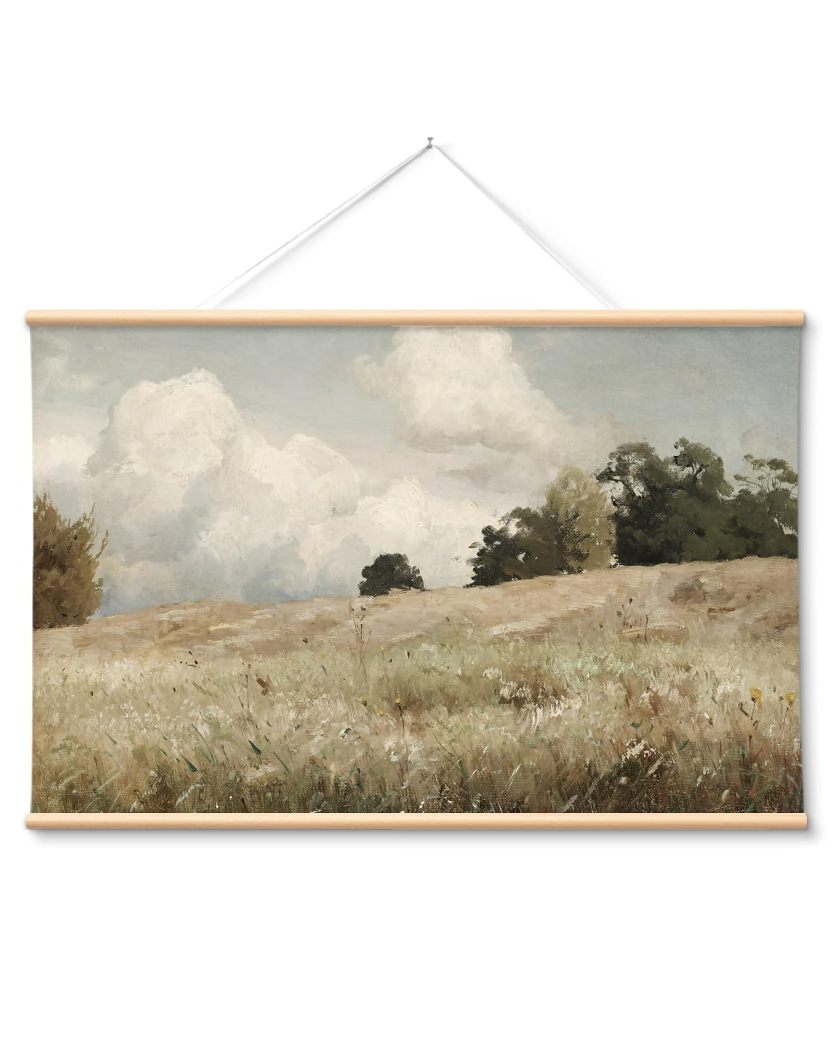 VIYYIEA Extra Large Canvas Wall Art, 36x54 Inch Vintage Landscape Painting, Neutral Pastoral Natu... | Amazon (US)