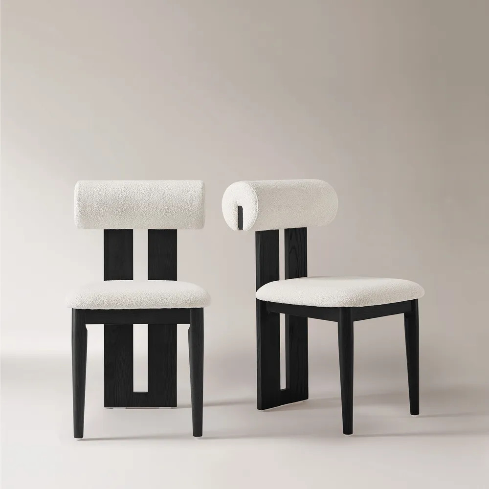 Carina Bouclé Dining Chairs (Set of 2) | Hernest