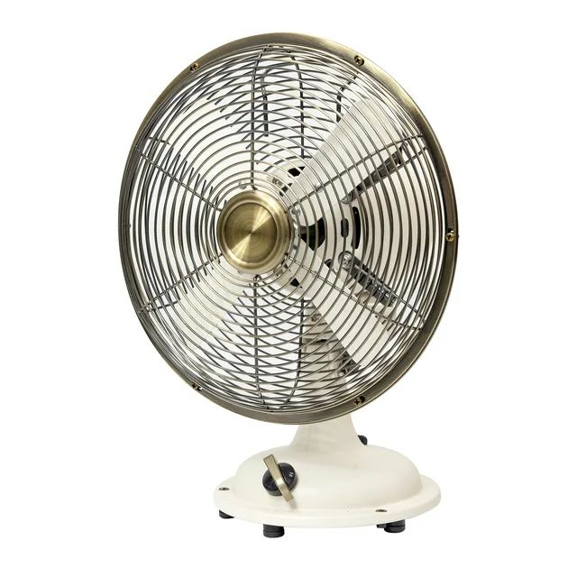Better Homes & Gardens New 8 inch White Vintage Table Fan with Oscillation | Walmart (US)