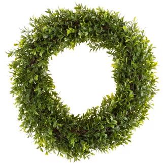 Round Artificial Hedyotis Wreath 15" - Pure Garden | Target