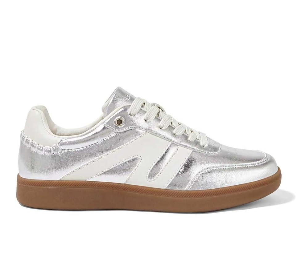 LUCKY STEP Women Classic Retro Gum Sole Fashion Sneakers Casual Tennis Skate Shoe Genuine Leather... | Amazon (US)