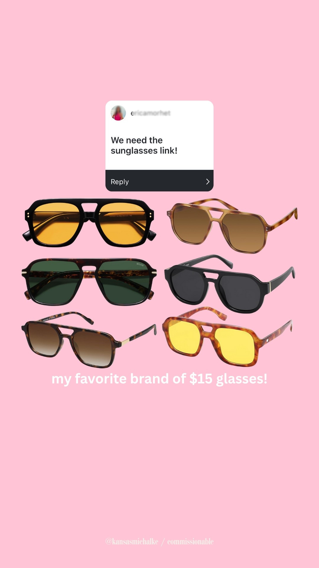 Q+A LINKS 😎😎😎 my favorite $15 and under sunnies!! 

#LTKSaleAlert #LTKSummerEdit #LTKSeasonal