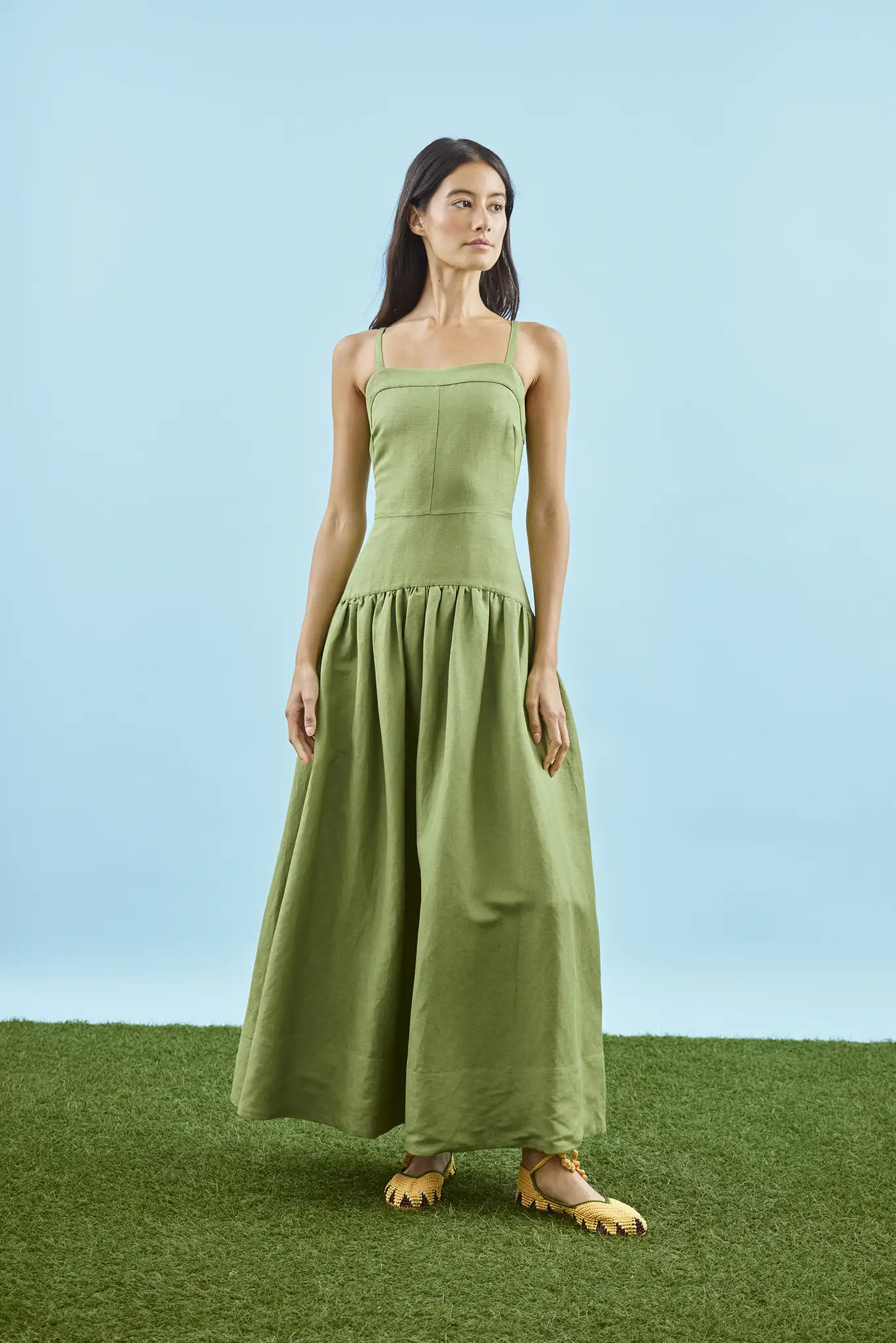 Newberry Dress | Spaghetti Strap Linen Dress | Hunter Bell | Hunter Bell