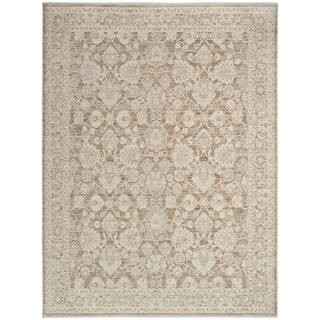 Outlines Ivory Mocha 8 ft. x 10 ft. Medallion Traditional Area Rug | The Home Depot