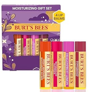 Burt's Bees Christmas Gifts, 4 Lip Balm Stocking Stuffers Products, Beeswax Bounty Set - Pomegran... | Amazon (US)