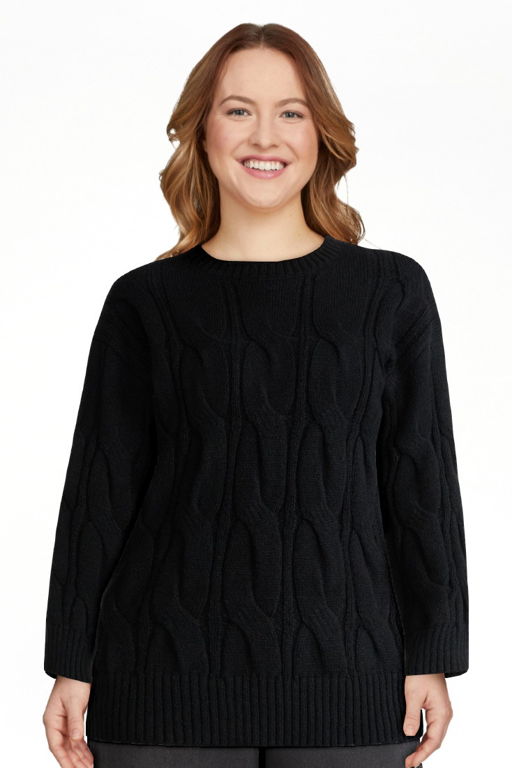 Madden NYC Women's Cable Knit Sweater, Midweight, Sizes XXS-XXL | Walmart (US)