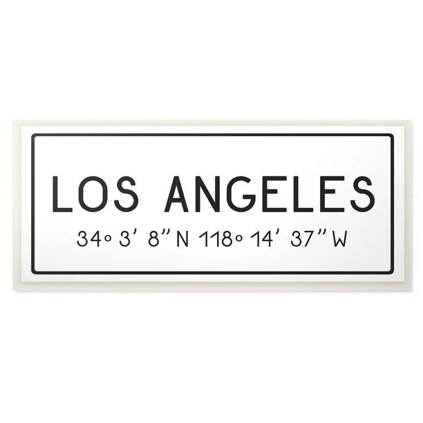The Stupell Home Decor Collection Los Angeles City Coordinates Wall Art | Walmart (US)