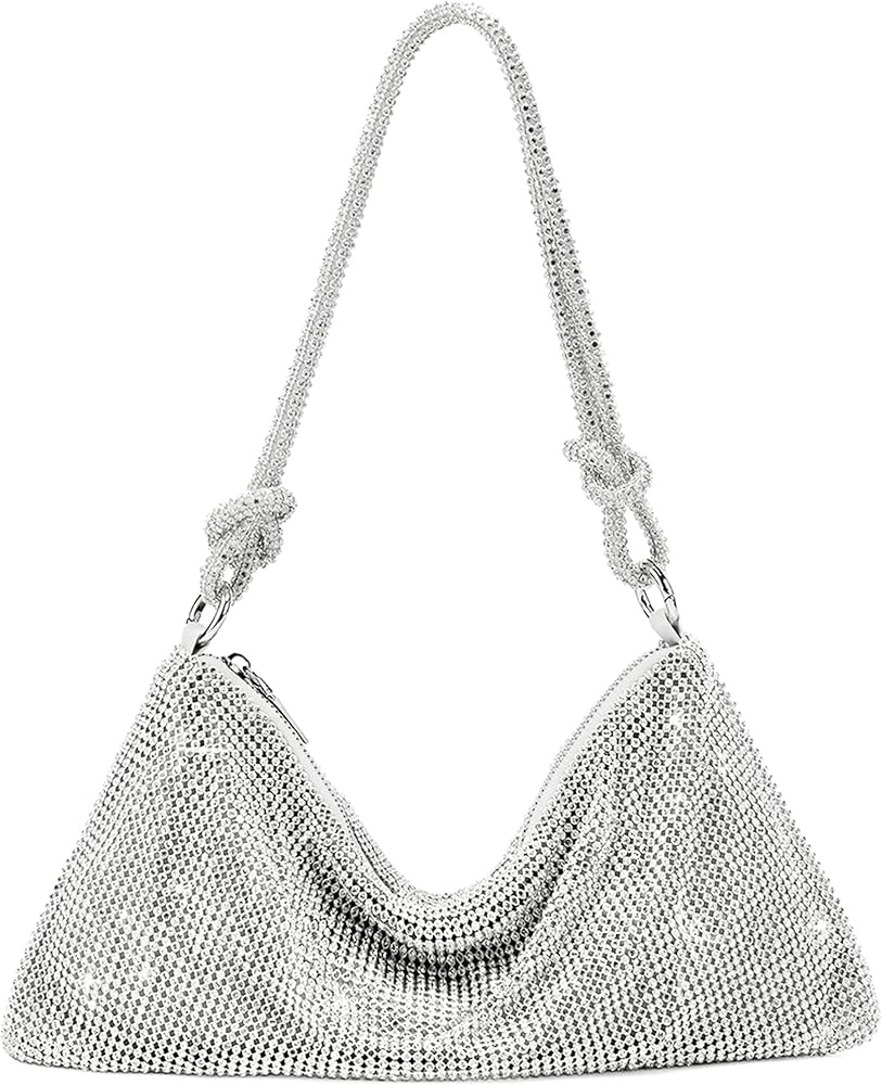 Rhinestone Hobo Bag for Women Rhinestone Purses Sparkly Evening Handbag Shiny Diamond Purse for W... | Amazon (US)