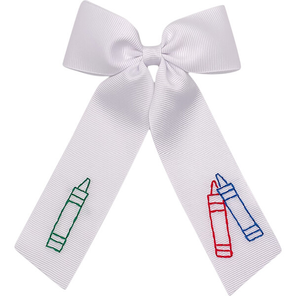 Crayon Bow, White | Maisonette