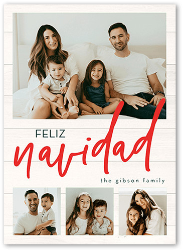 Tarjetas De Navidad: Beautiful Family 5x7 Portrait Flat White 1 Photo 100% Recycled Cardstock Square Shutterfly | Shutterfly