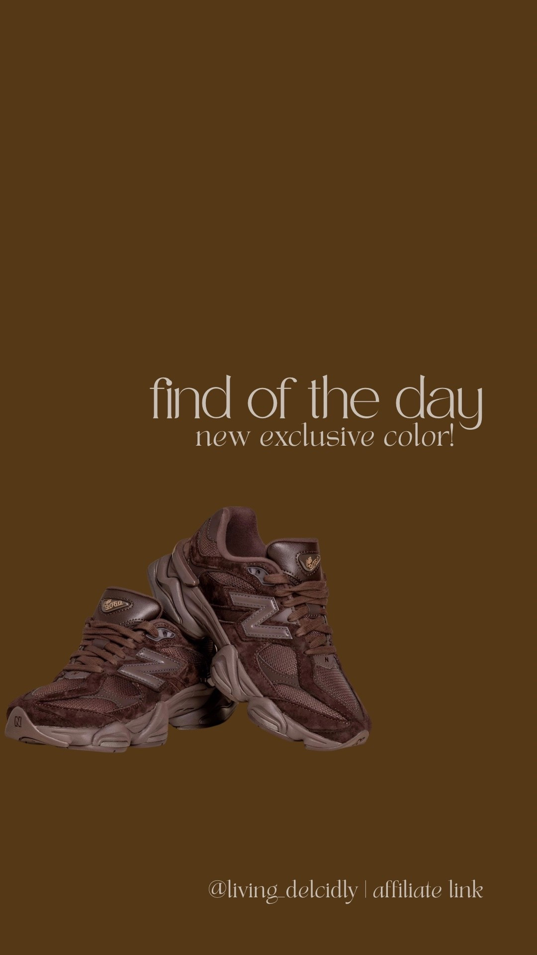 The way I GASPED when I saw this color! 🤎 This chocolate brown color is SO good for fall! The New Balance 9060 is already one of my favorite sneaker styles, but this rich brown colorway makes them even better! Such an easy everyday shoe to pair with leggings, denim, matching sets + all the cozy fall outfits. Linking them here!

New Balance 9060, New Balance 9060 women, brown New Balance sneakers, chocolate brown sneakers, brown sneakers women, fall sneakers for women, trendy sneakers 2026, women’s casual sneakers, everyday sneakers, neutral sneakers, fall shoes for women, comfy sneakers, chunky sneakers, dad sneakers women, brown fall shoes, fall outfit shoes, casual fall outfit, cozy fall outfit, neutral fall fashion, New Balance finds

#LTKActive #LTKgrwm #LTKootd