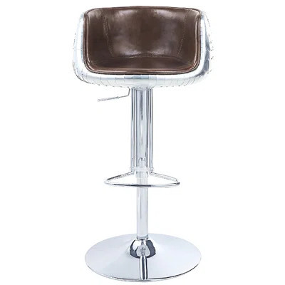 Adjustable Vintage Brown Stool With Swivel Seat And - Modern Dining Comfort In Color Room Essential | Wayfair North America