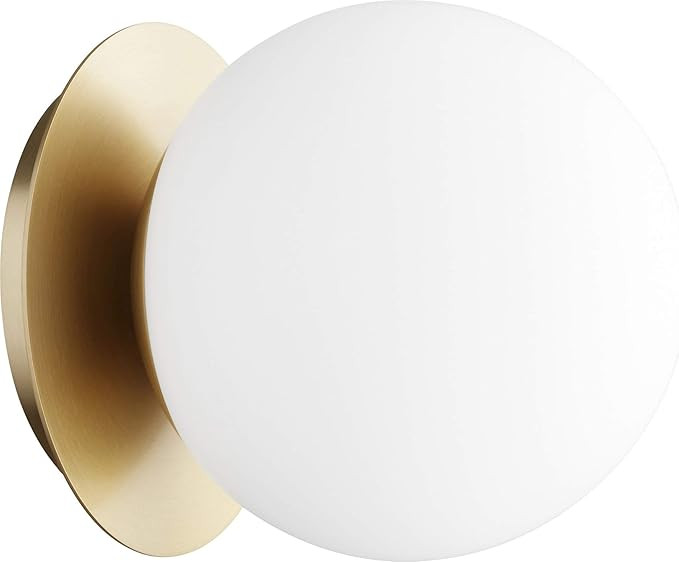 Quorum International 1-LT Globe Wall Mount/Clear Glass Mount - Aged Brass - 339-1-80 | Amazon (US)