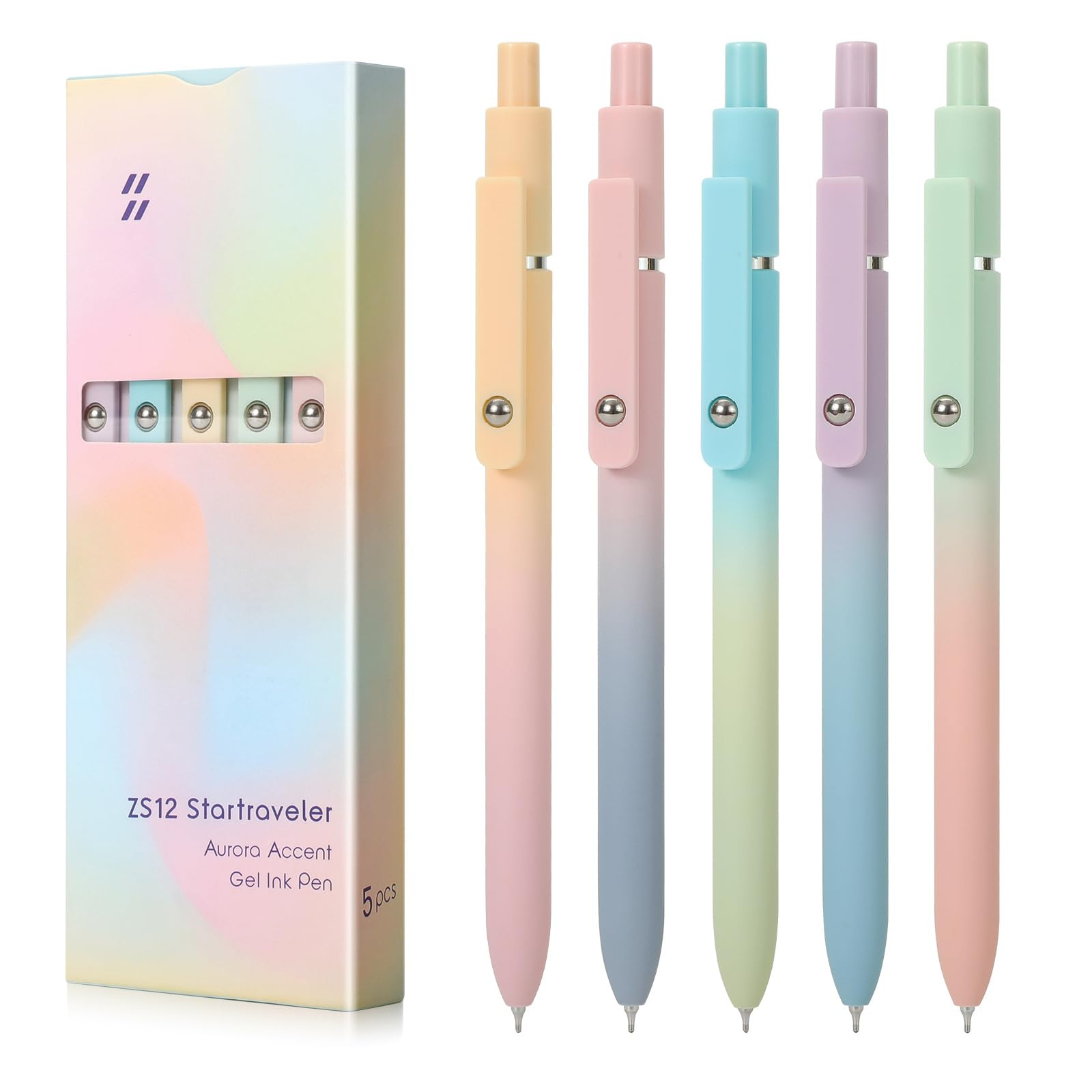 FIOVER 5pcs Gel Pens Black Ink Medium Point 0.7mm Pens Smooth Writing High-End Series Cute Ballpo... | Amazon (US)